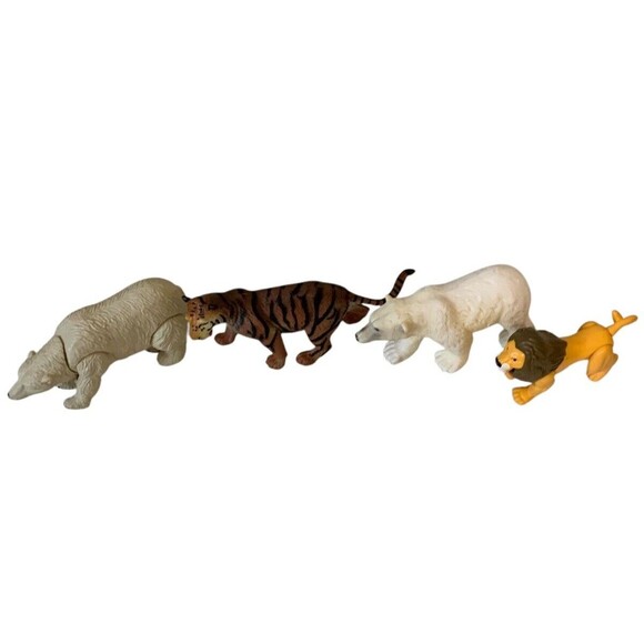 Lot Of 20 Small and Medium Plastic Wild Jungle Animals Some Articulated Jointed - Picture 6 of 8